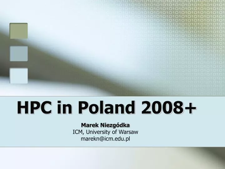 hpc in poland 2008