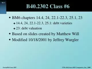 B40.2302 Class #6
