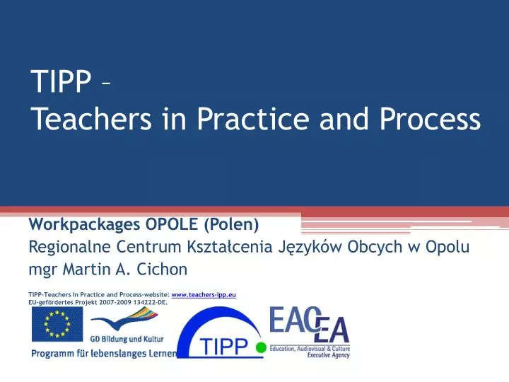 tipp teachers in practice and process