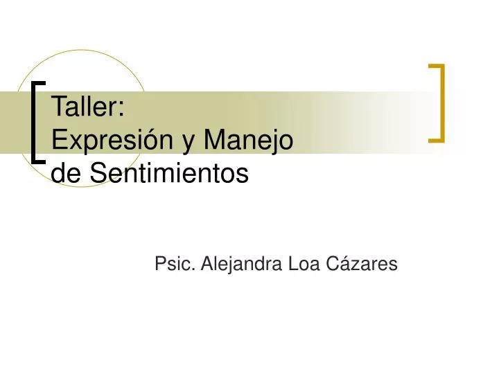 taller expresi n y manejo de sentimientos