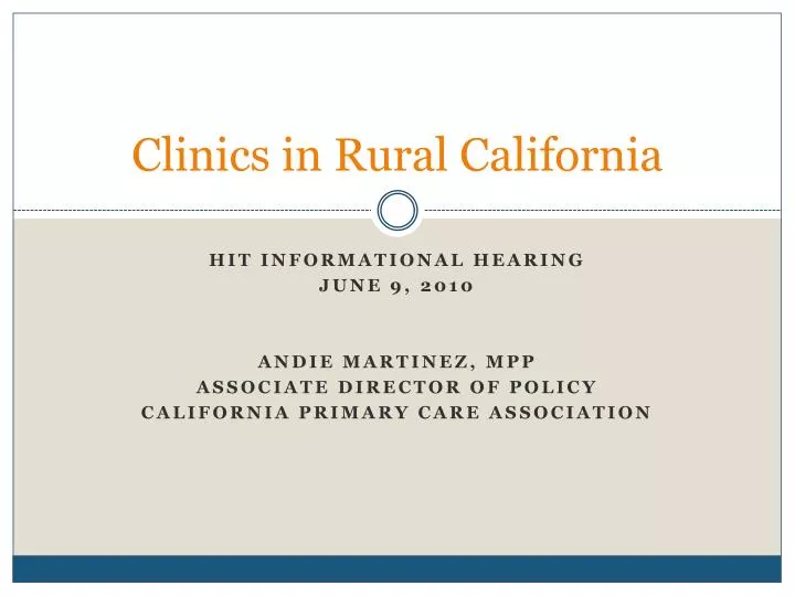 clinics in rural california