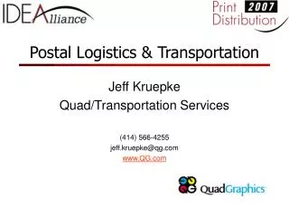 Postal Logistics &amp; Transportation