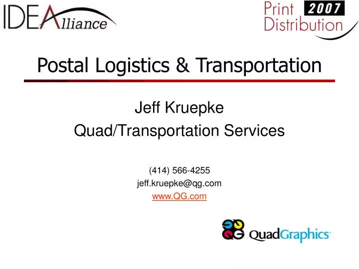 postal logistics transportation
