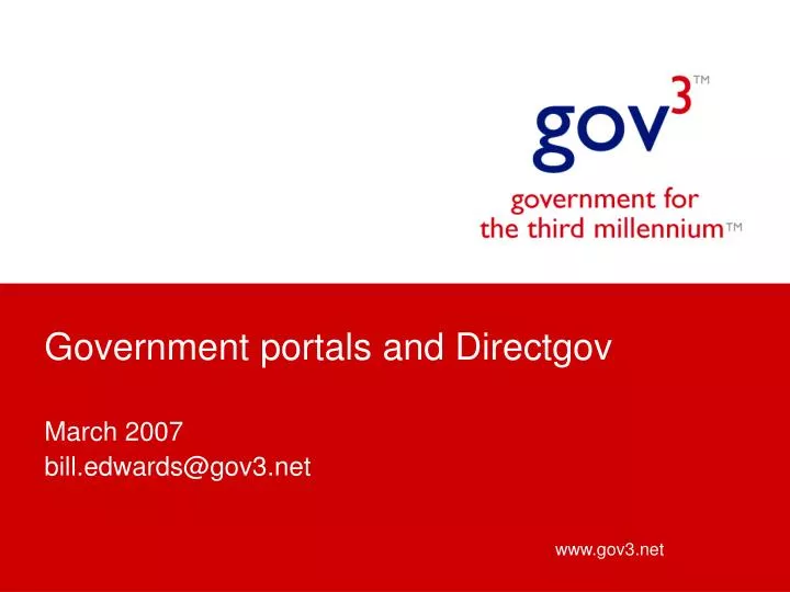 government portals and directgov