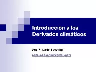 introducci n a los derivados clim ticos