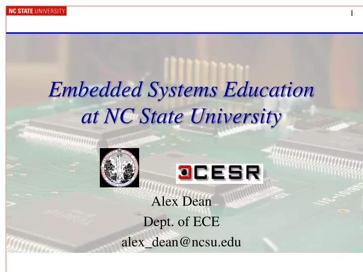 embedded systems education at nc state university