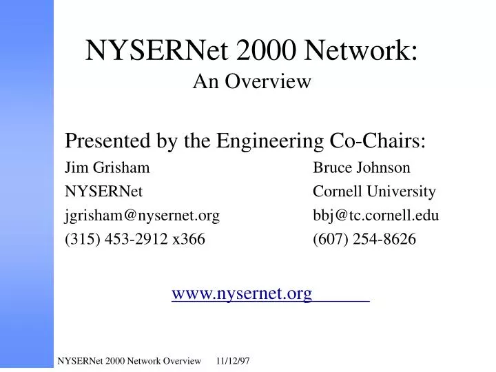 nysernet 2000 network an overview