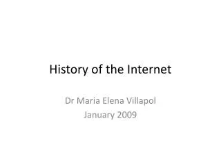 History of the Internet