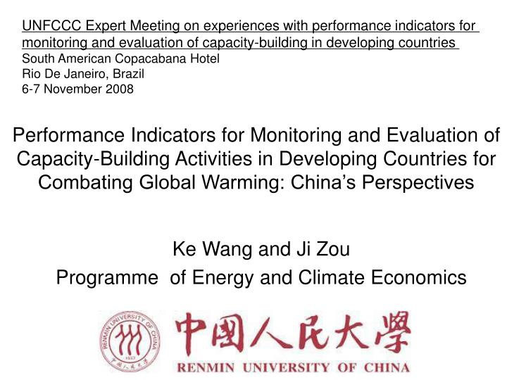 ke wang and ji zou programme of energy and climate economics