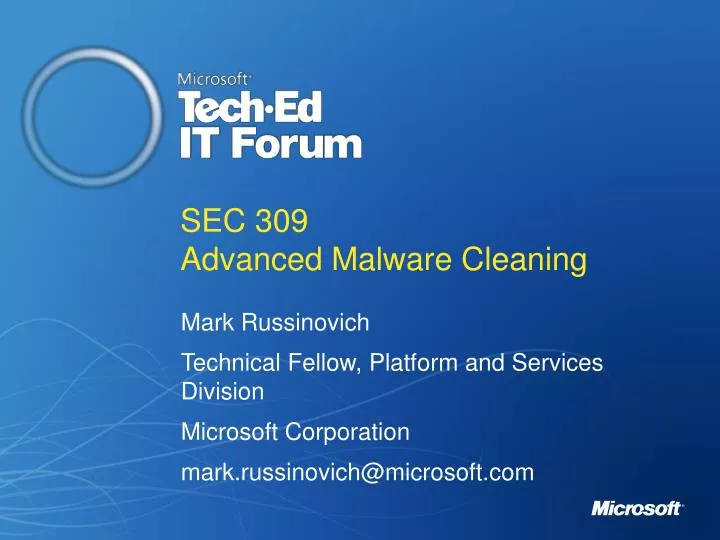 sec 309 advanced malware cleaning
