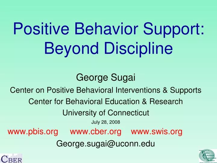 positive behavior support beyond discipline