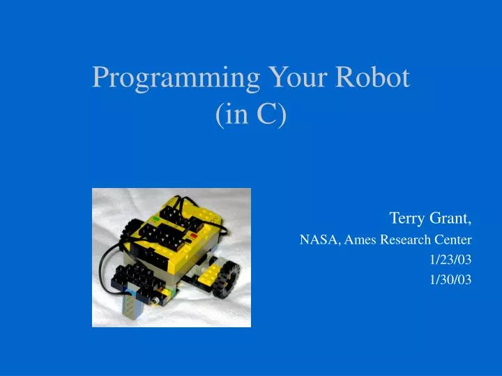 programming your robot in c