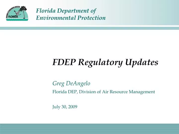 fdep regulatory updates