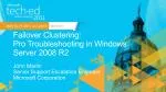 Failover Clustering: Pro Troubleshooting in Windows Server 2008 R2