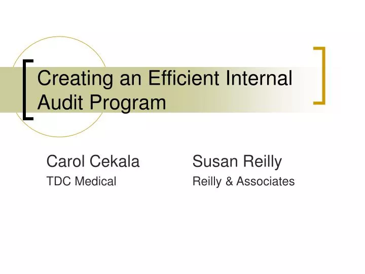 creating an efficient internal audit program