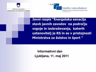 Informativni dan Ljubljana, 11. maj 2011