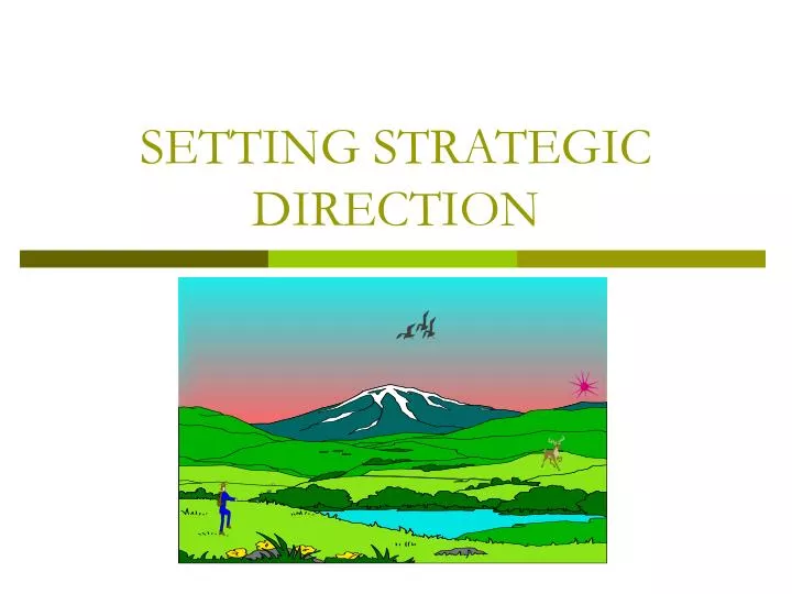 setting strategic direction