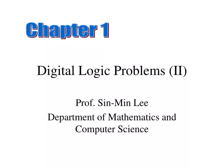 digital logic problems ii