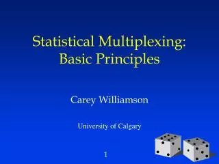 Statistical Multiplexing: Basic Principles