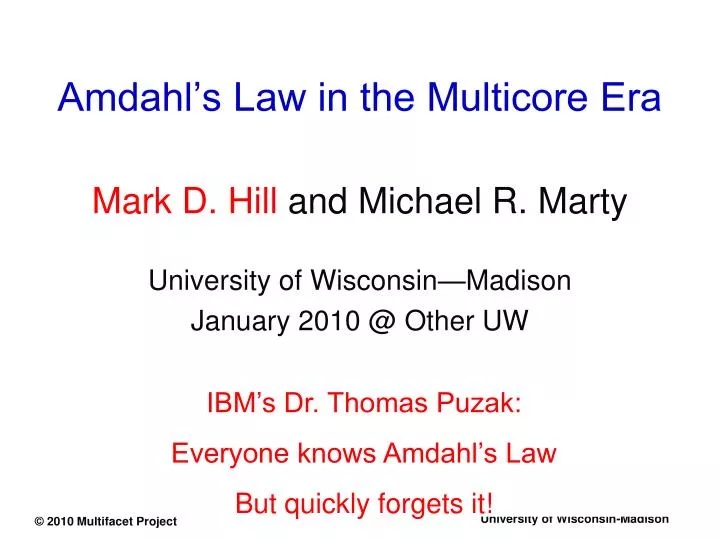 amdahl s law in the multicore era