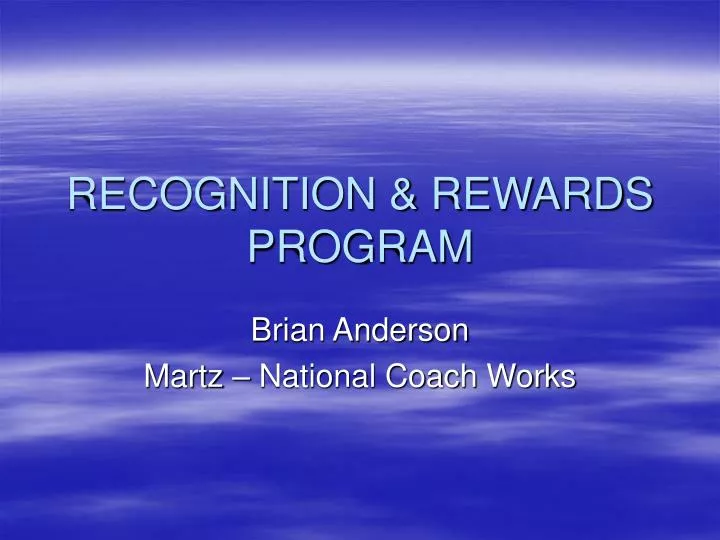 recognition rewards program