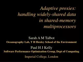 Adaptive proxies: handling widely-shared data in shared-memory multiprocessors