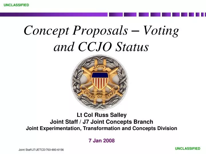 concept proposals voting and ccjo status