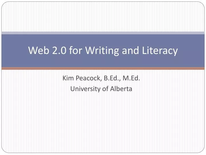 web 2 0 for writing and literacy