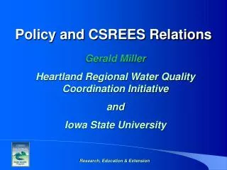 Policy and CSREES Relations