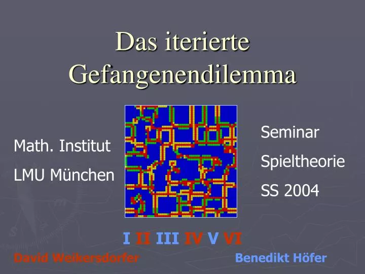 das iterierte gefangenendilemma