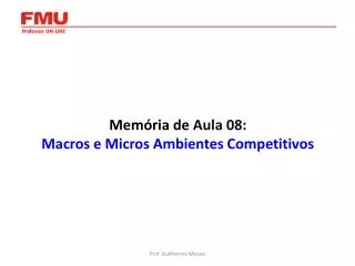 mem ria de aula 08 macros e micros ambientes competitivos