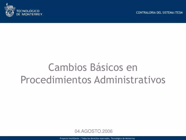 cambios b sicos en procedimientos administrativos