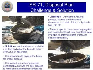 SR-71, Disposal Plan Challenge &amp; Solution