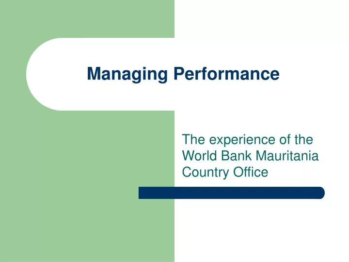 managing performance