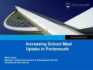 Increasing School Meal Uptake in Portsmouth