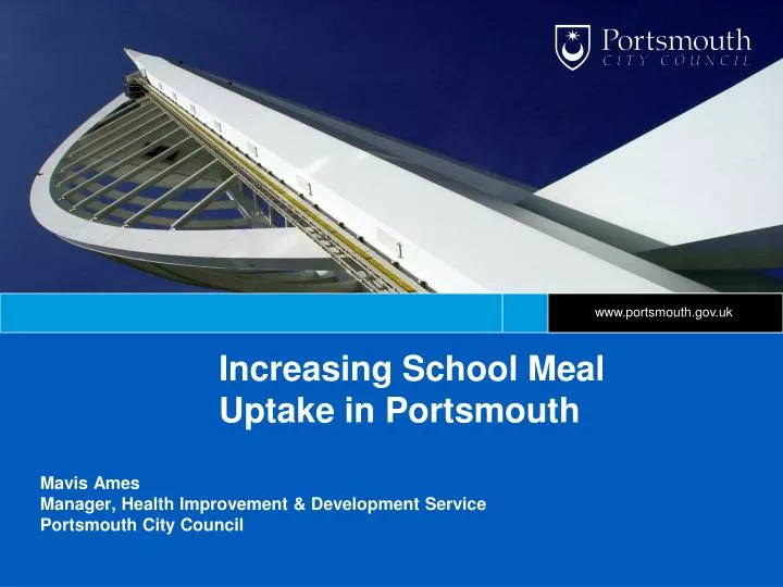 increasing school meal uptake in portsmouth