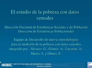 El estudio de la pobreza con datos censales