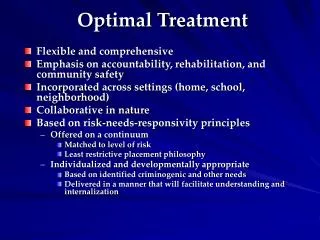 Optimal Treatment