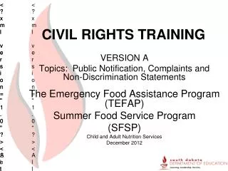 CIVIL RIGHTS TRAINING