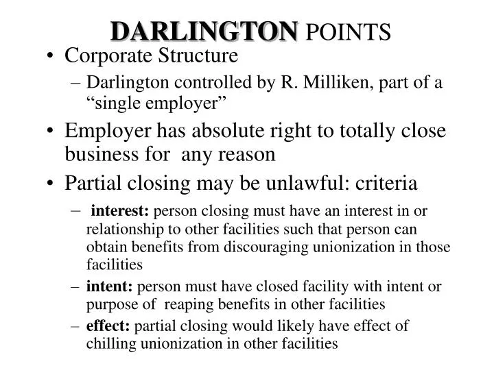 darlington points