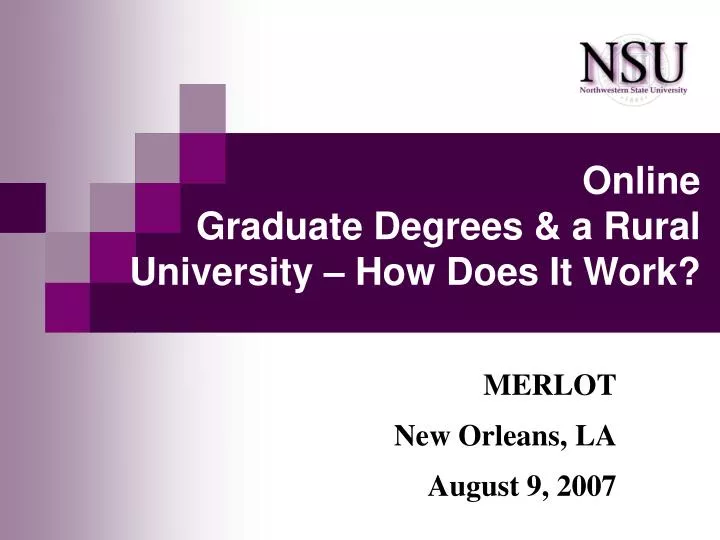 online graduate degrees a rural university how does it work