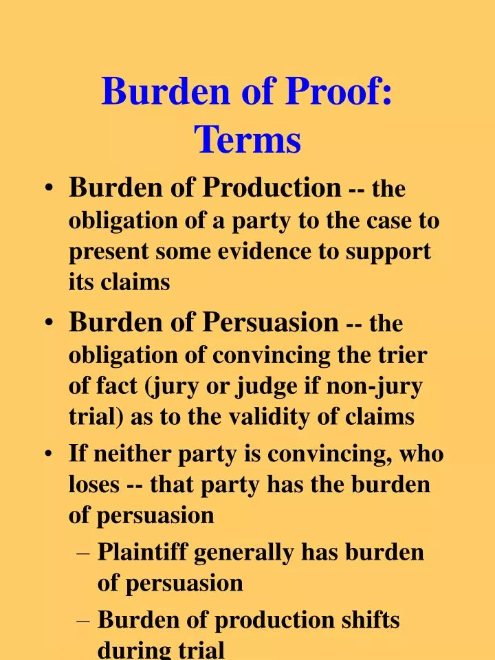 burden of proof terms