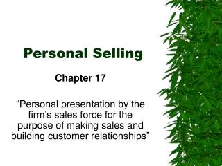 Personal Selling