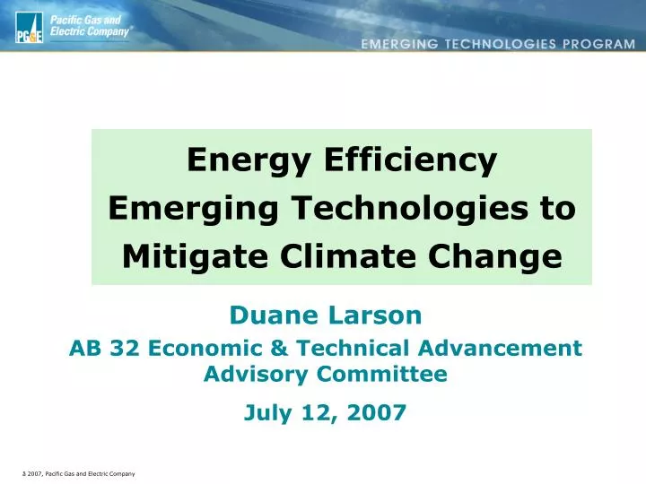 energy efficiency emerging technologies to mitigate climate change