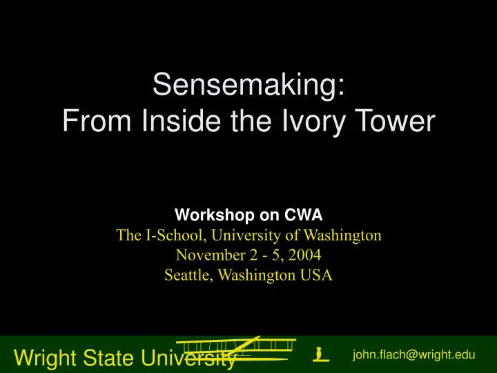 sensemaking from inside the ivory tower