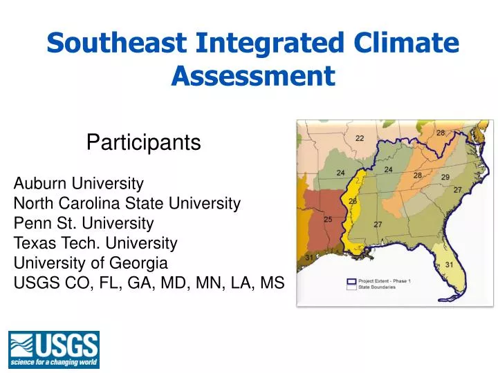 southeast integrated climate assessment