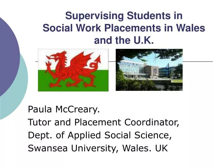 supervising students in social work placements in wales and the u k