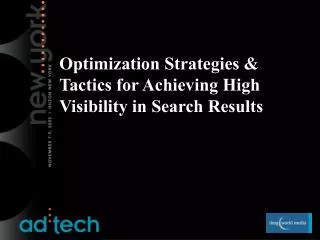 Optimization Strategies &amp; Tactics for Achieving High Visibility in Search Results
