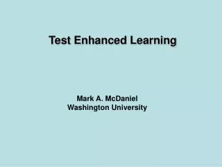 Test Enhanced Learning