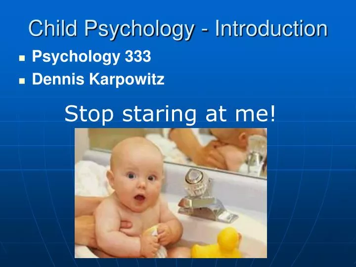 child psychology introduction